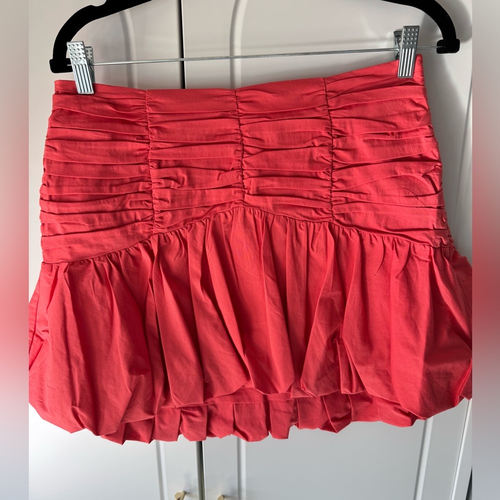 Express Vibrant Coral Mini Skirt